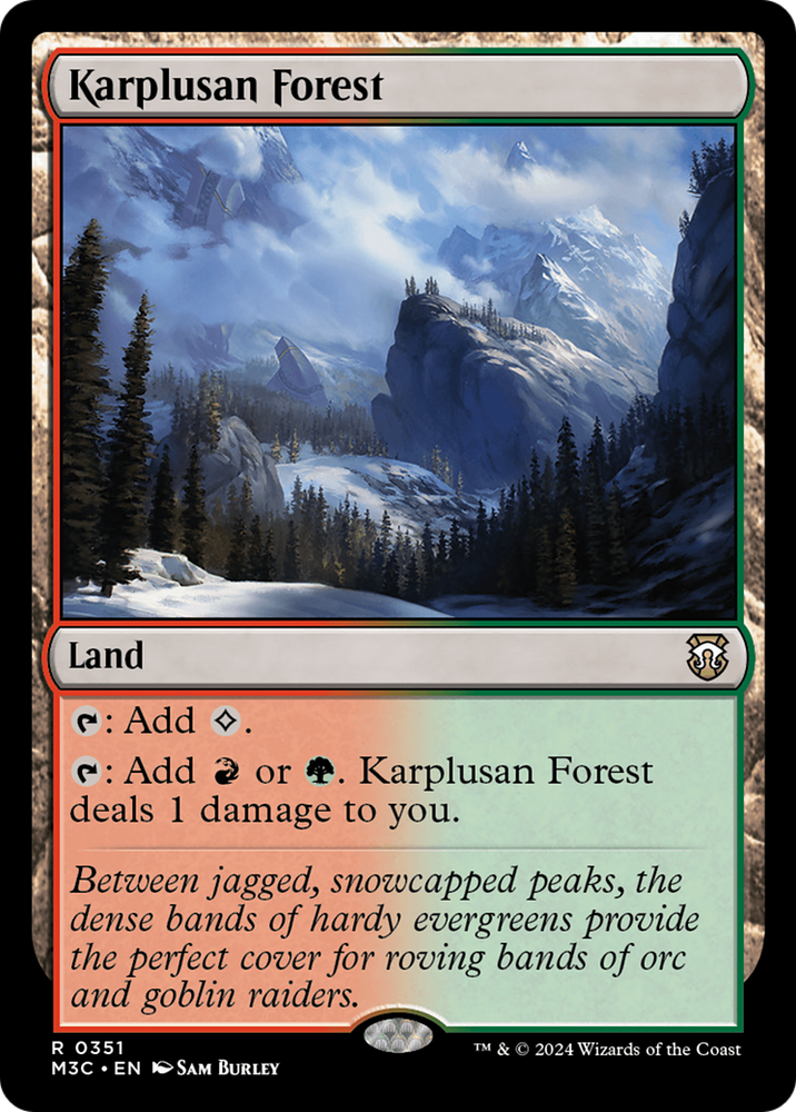 Forêt de Karplusan (Ripple Foil) [Modern Horizons 3 Commander] 